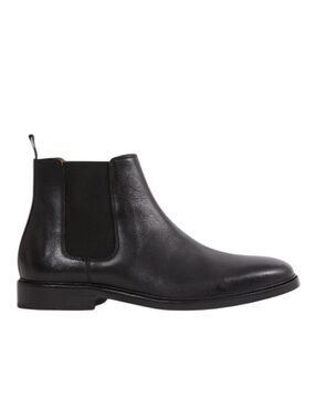 Reiss Renor Chelsea Boots Size 45 Black Leather Made in Italy Office Going Out